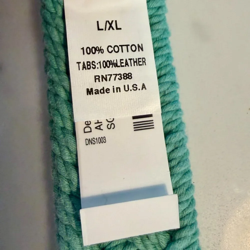 J. Crew Like New Green Braided/Leather L-XL Belt 35